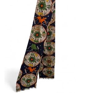 Vintage Zodiac Patterned Scarf